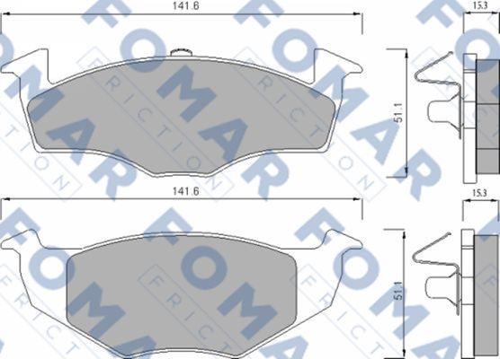 FOMAR Friction FO 682581 - Kit pastiglie freno, Freno a disco autozon.pro