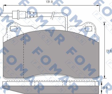 FOMAR Friction FO 687481 - Kit pastiglie freno, Freno a disco autozon.pro