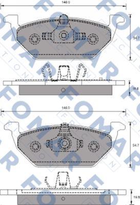 FOMAR Friction FO 687681 - Kit pastiglie freno, Freno a disco autozon.pro