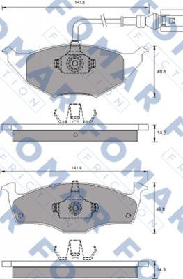 FOMAR Friction FO 687881 - Kit pastiglie freno, Freno a disco autozon.pro