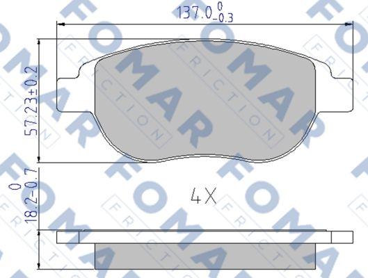 FOMAR Friction FO 687381 - Kit pastiglie freno, Freno a disco autozon.pro