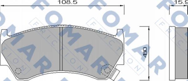 FOMAR Friction FO 639981 - Kit pastiglie freno, Freno a disco autozon.pro