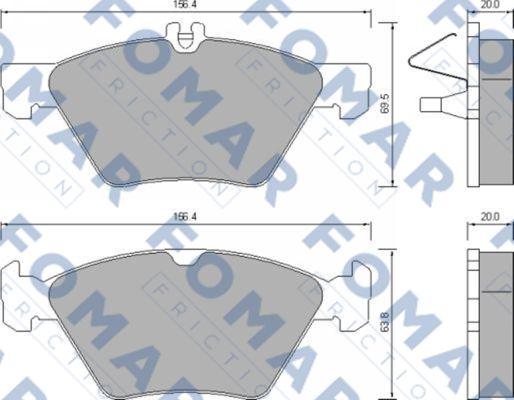 FOMAR Friction FO 639081 - Kit pastiglie freno, Freno a disco autozon.pro