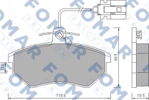 FOMAR Friction FO 634381 - Kit pastiglie freno, Freno a disco autozon.pro