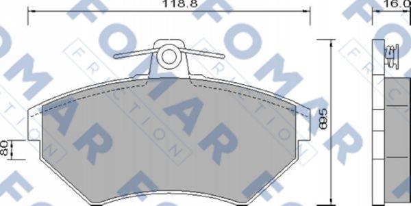 FOMAR Friction FO 634281 - Kit pastiglie freno, Freno a disco autozon.pro