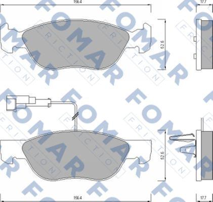 FOMAR Friction FO 635081 - Kit pastiglie freno, Freno a disco autozon.pro