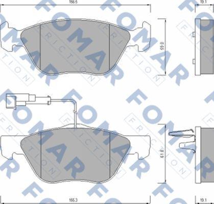 FOMAR Friction FO 635381 - Kit pastiglie freno, Freno a disco autozon.pro