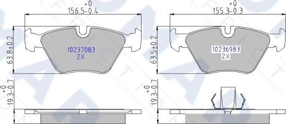 FOMAR Friction FO 636981 - Kit pastiglie freno, Freno a disco autozon.pro