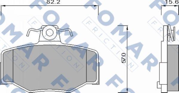 FOMAR Friction FO 630981 - Kit pastiglie freno, Freno a disco autozon.pro