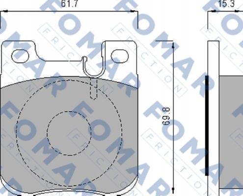 FOMAR Friction FO 631781 - Kit pastiglie freno, Freno a disco autozon.pro