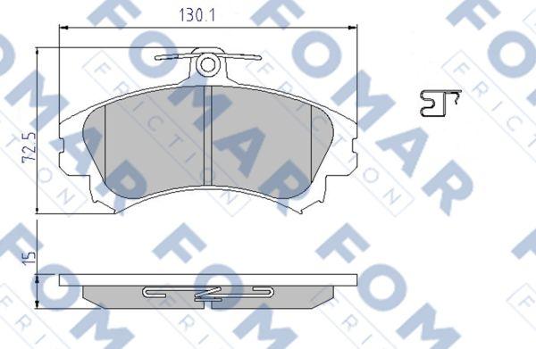 FOMAR Friction FO 638081 - Kit pastiglie freno, Freno a disco autozon.pro