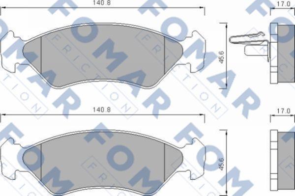 FOMAR Friction FO 633481 - Kit pastiglie freno, Freno a disco autozon.pro