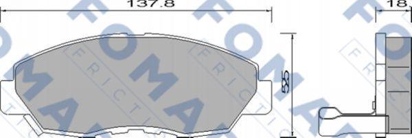 FOMAR Friction FO 633881 - Kit pastiglie freno, Freno a disco autozon.pro