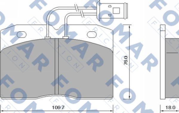 FOMAR Friction FO 632681 - Kit pastiglie freno, Freno a disco autozon.pro