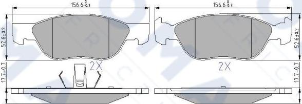 FOMAR Friction FO 632281 - Kit pastiglie freno, Freno a disco autozon.pro