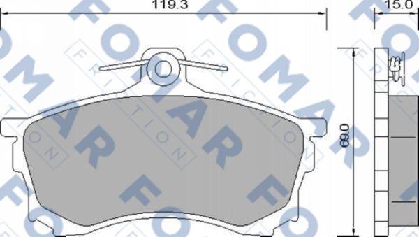 FOMAR Friction FO 637981 - Kit pastiglie freno, Freno a disco autozon.pro