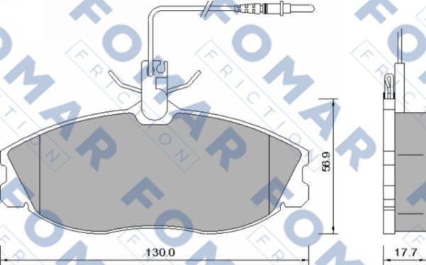 FOMAR Friction FO 637581 - Kit pastiglie freno, Freno a disco autozon.pro