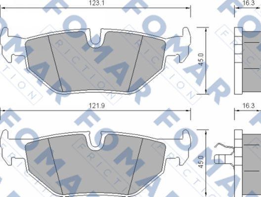 FOMAR Friction FO 637181 - Kit pastiglie freno, Freno a disco autozon.pro