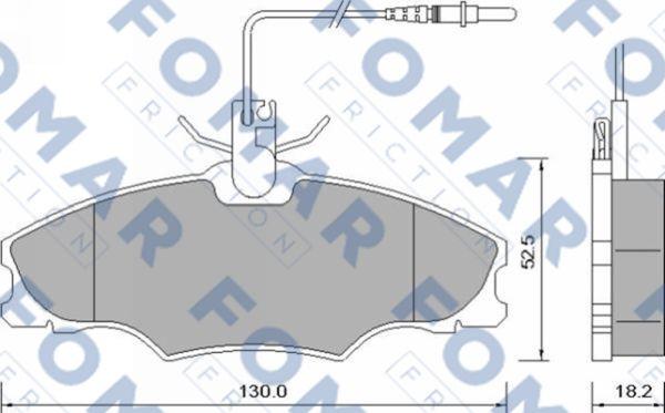 FOMAR Friction FO 637381 - Kit pastiglie freno, Freno a disco autozon.pro