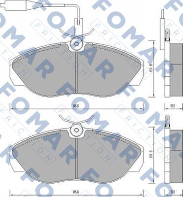 FOMAR Friction FO 629481 - Kit pastiglie freno, Freno a disco autozon.pro