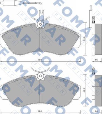 FOMAR Friction FO 629681 - Kit pastiglie freno, Freno a disco autozon.pro