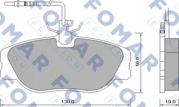 FOMAR Friction FO 629081 - Kit pastiglie freno, Freno a disco autozon.pro