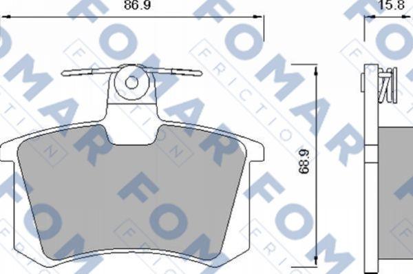 FOMAR Friction FO 625481 - Kit pastiglie freno, Freno a disco autozon.pro