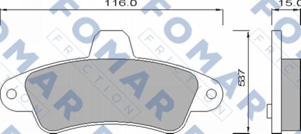 FOMAR Friction FO 625081 - Kit pastiglie freno, Freno a disco autozon.pro