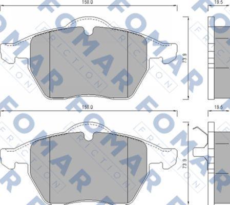 FOMAR Friction FO 625181 - Kit pastiglie freno, Freno a disco autozon.pro