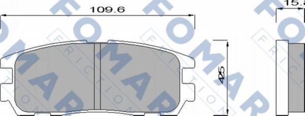 FOMAR Friction FO 621481 - Kit pastiglie freno, Freno a disco autozon.pro