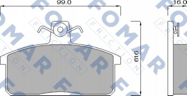 FOMAR Friction FO 621181 - Kit pastiglie freno, Freno a disco autozon.pro