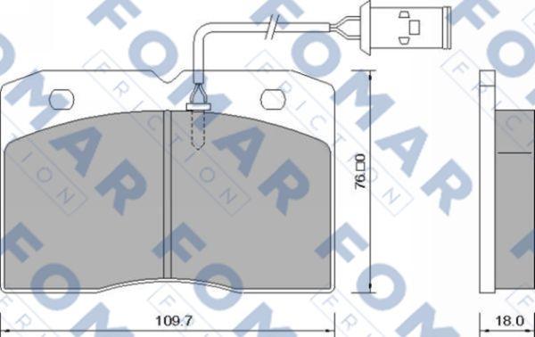 FOMAR Friction FO 628281 - Kit pastiglie freno, Freno a disco autozon.pro