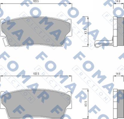 FOMAR Friction FO 623781 - Kit pastiglie freno, Freno a disco autozon.pro