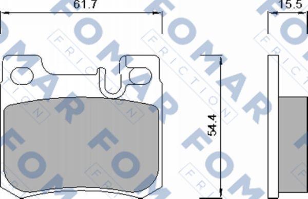 FOMAR Friction FO 622381 - Kit pastiglie freno, Freno a disco autozon.pro