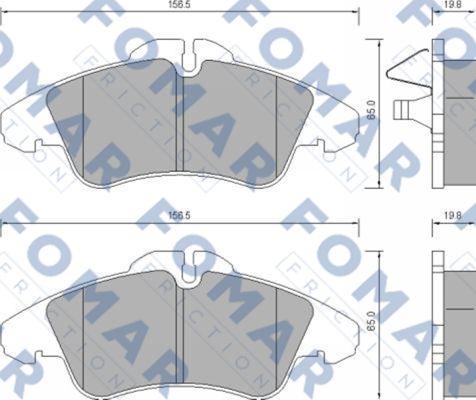 FOMAR Friction FO 627281 - Kit pastiglie freno, Freno a disco autozon.pro