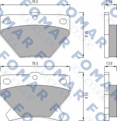 FOMAR Friction FO 679181 - Kit pastiglie freno, Freno a disco autozon.pro