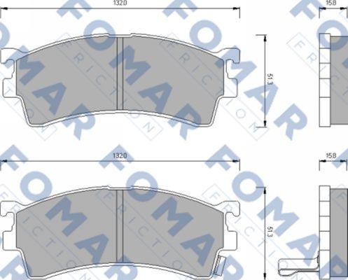 FOMAR Friction FO 679881 - Kit pastiglie freno, Freno a disco autozon.pro