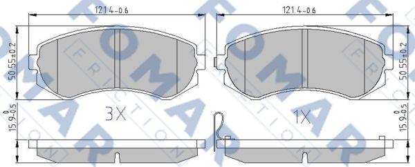 FOMAR Friction FO 679781 - Kit pastiglie freno, Freno a disco autozon.pro