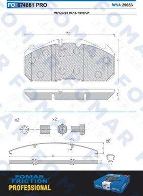 FOMAR Friction FO 674681 - Kit pastiglie freno, Freno a disco autozon.pro