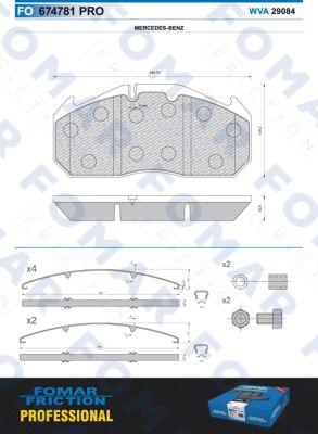 FOMAR Friction FO 674781 - Kit pastiglie freno, Freno a disco autozon.pro