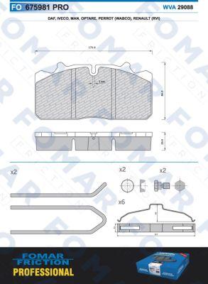 FOMAR Friction FO 675981 - Kit pastiglie freno, Freno a disco autozon.pro