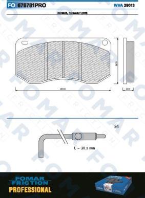 FOMAR Friction FO 676781 - Kit pastiglie freno, Freno a disco autozon.pro