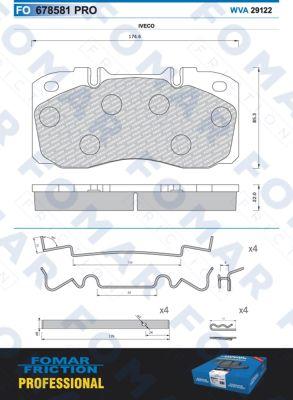 FOMAR Friction FO 678581 - Kit pastiglie freno, Freno a disco autozon.pro