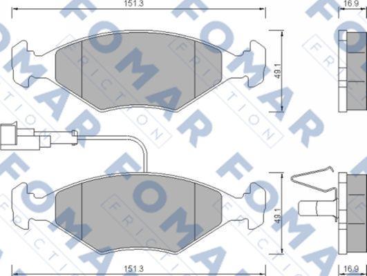 FOMAR Friction FO 673181 - Kit pastiglie freno, Freno a disco autozon.pro