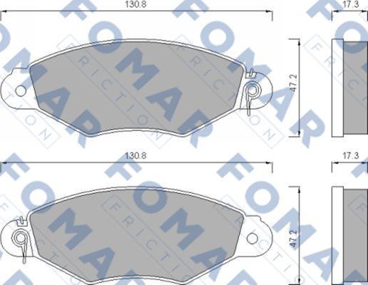 FOMAR Friction FO 673281 - Kit pastiglie freno, Freno a disco autozon.pro