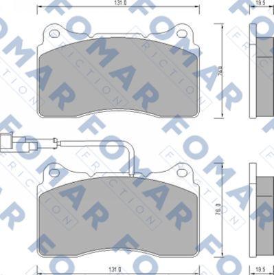 FOMAR Friction FO 672981 - Kit pastiglie freno, Freno a disco autozon.pro