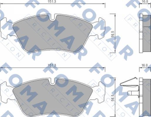 FOMAR Friction FO 672581 - Kit pastiglie freno, Freno a disco autozon.pro