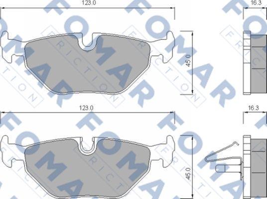 FOMAR Friction FO 672781 - Kit pastiglie freno, Freno a disco autozon.pro