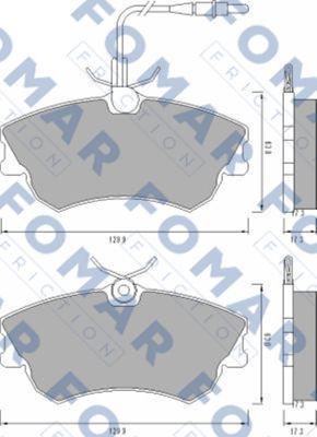 FOMAR Friction FO 677781 - Kit pastiglie freno, Freno a disco autozon.pro