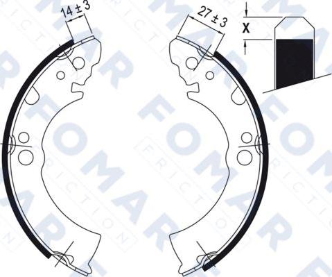 FOMAR Friction FO 0451 - Kit ganasce freno autozon.pro